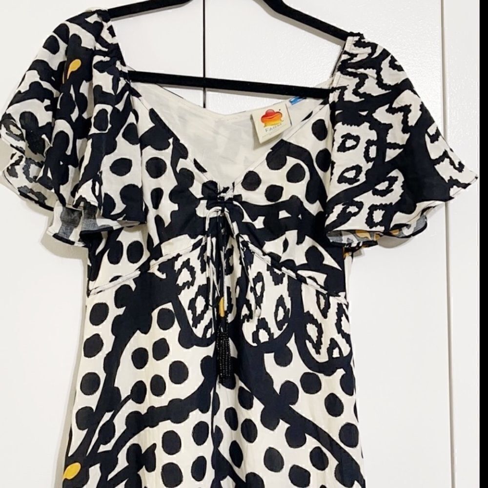 Anthropologie Farm Rio Flutter-Sleeved Maxi Dress Size XS - Picture 5 of 7